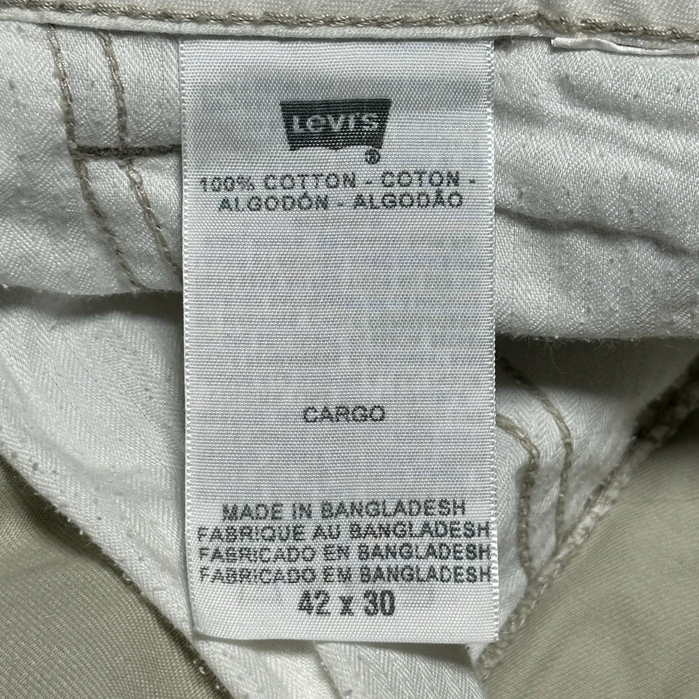 Vintage Y2K Levi's Cargo Pants Mens 42x26** Loose Straight Baggy Wide Leg Skater